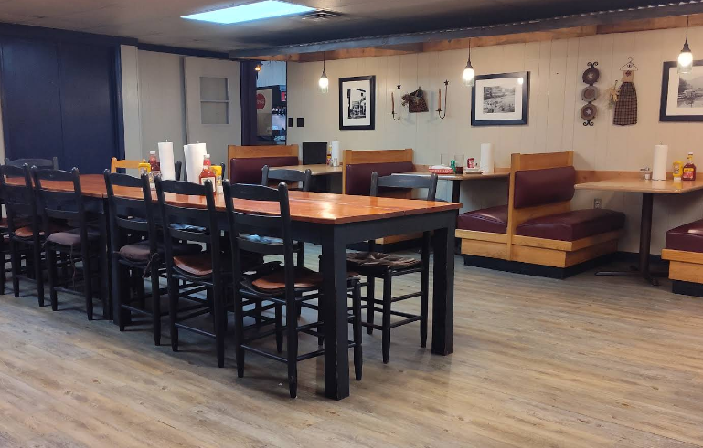 Interior of Main Street Country Kitchen with tables and booths